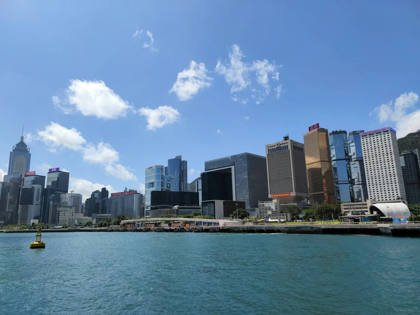 Hong Kong Island waterfront across Victoria Harbour